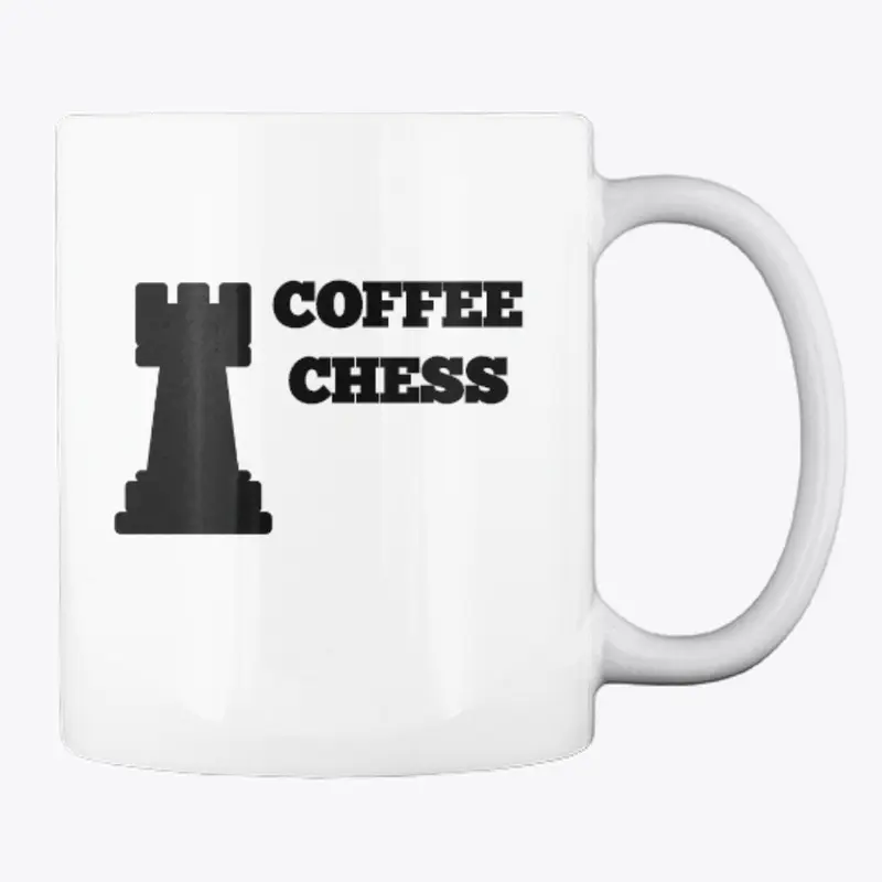 Coffee Chess Mug Black And White